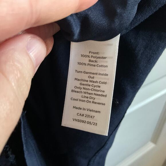 Talbots Blue Sequin Front Holiday Party Tank Top - Size XL - NEW - Picture 5 of 6